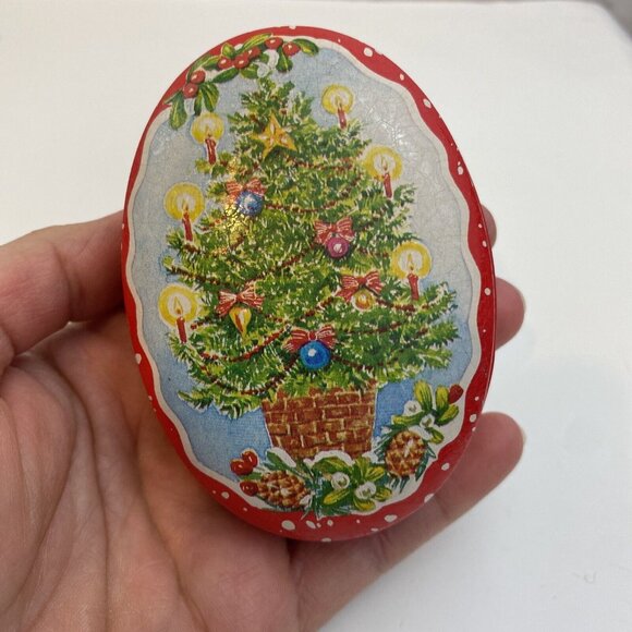 VtgLillian Vernon 1987 Candle Tins Christmas Tree NEVER USED MINT - Picture 6 of 6